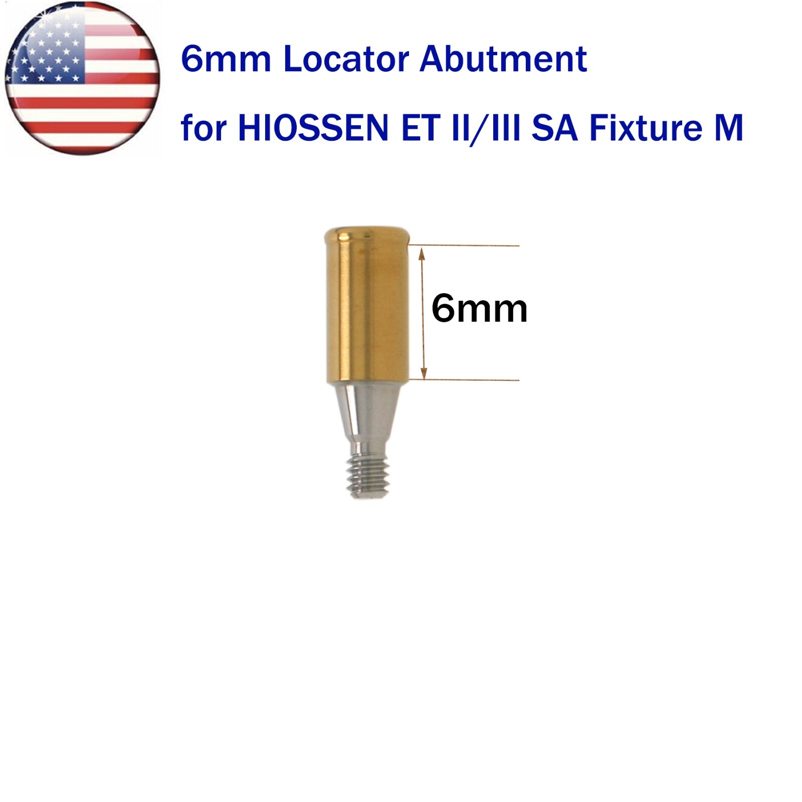 US Dental Locat0r Attachment Abutment Male Caps Kits Fit Nobel/Hiossen/Zimmer