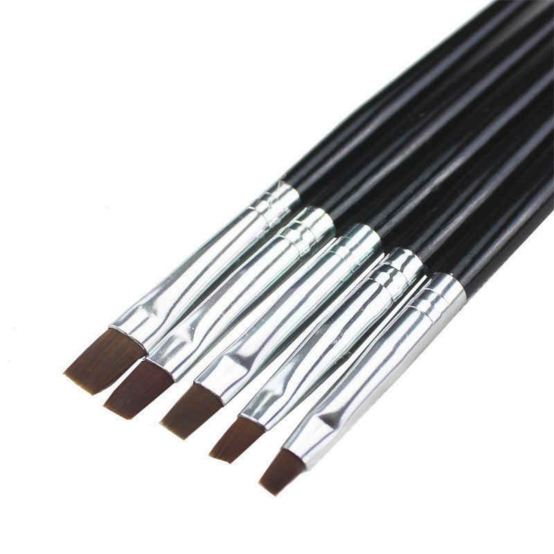 5Pcs/Kit Dental Composite Shaping Brush Pen Resin Veneer Cement Porcelain Pen