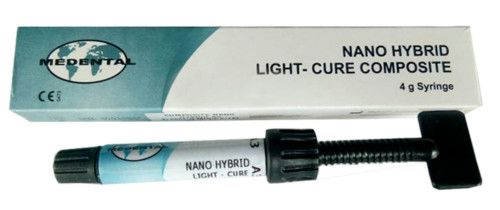 Dental Resin Composite Light Cure Nano Hybrid A3 Refill 4g MEDENTAL