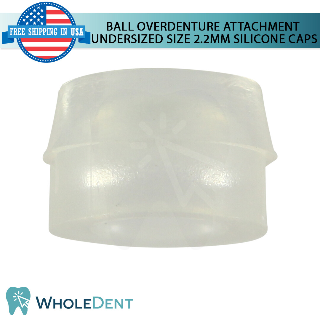 10x Standard Clear Silicone Cap Ø2.2mm Ball Attachment Abut ment Dental Im plant