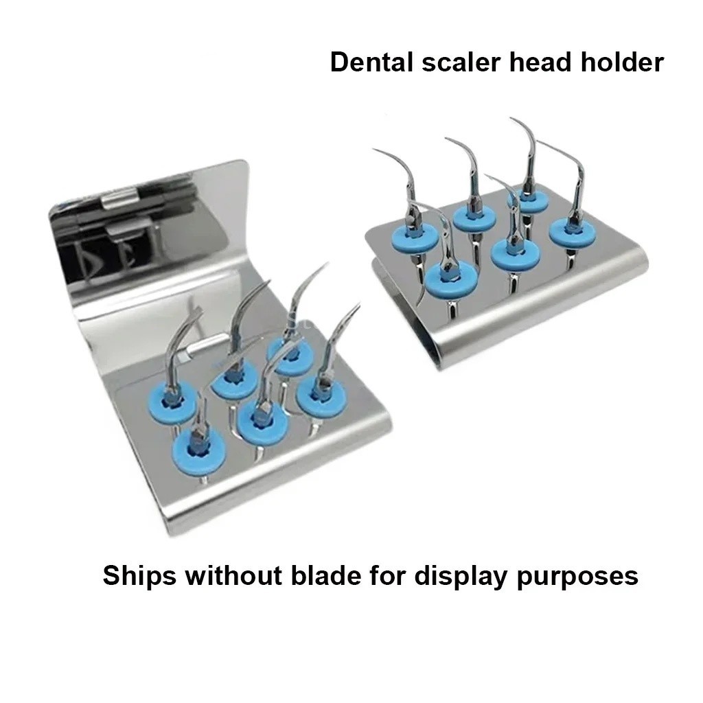 Dental Scaler Tip Holder Burs Stand Holder Block Case Steel Box Storage 6/30Hole