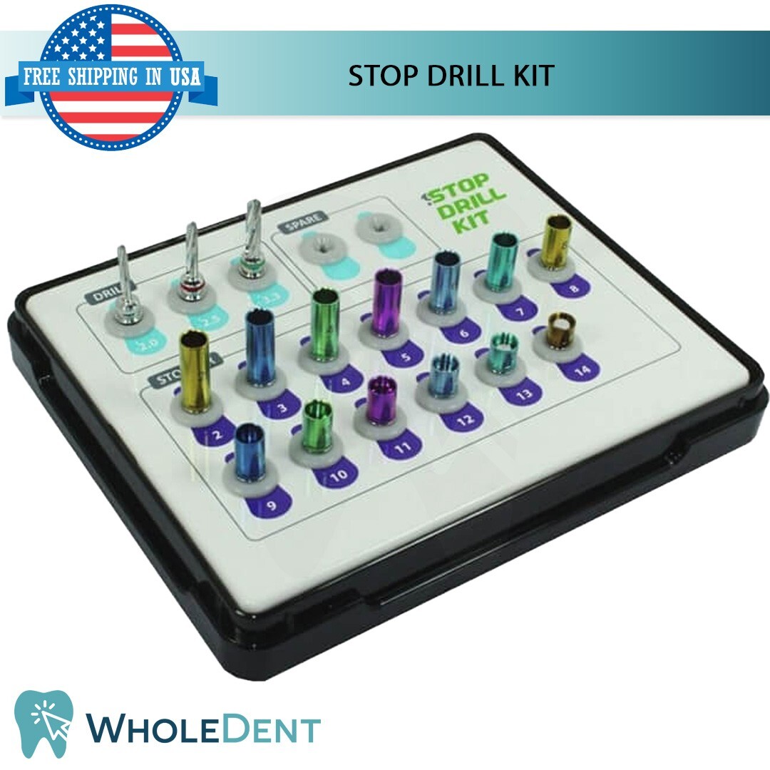 Surgident Cylinder Drills Stopper Kit Dental Dentistry Tool Instrument