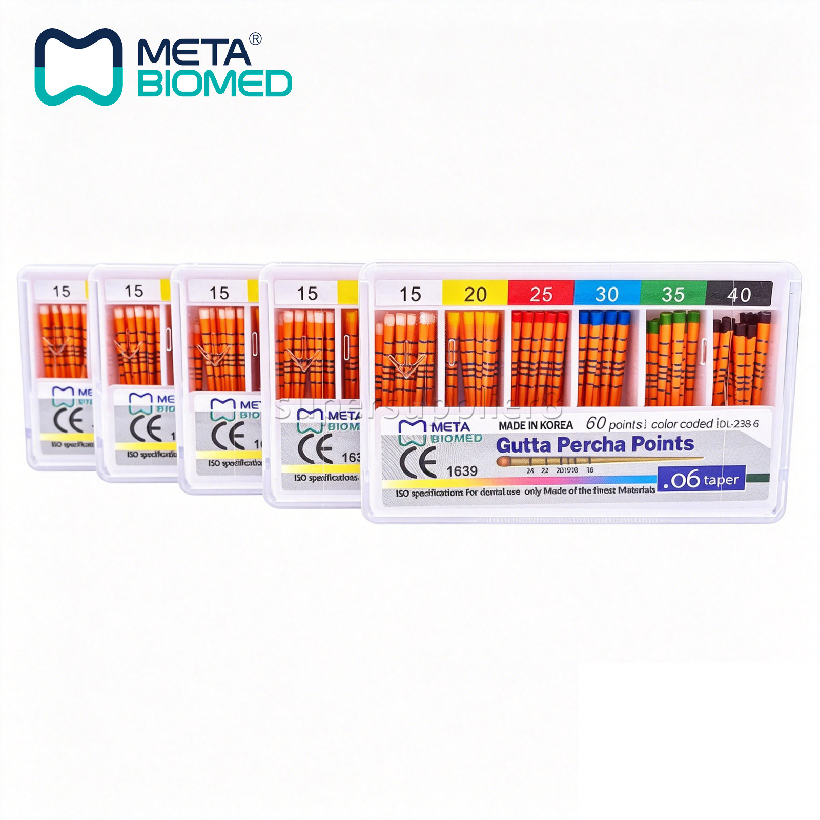 Dental Endodontic Gutta Percha Points Taper .02 .04 or .06, 120 or 60/pk,#15-40