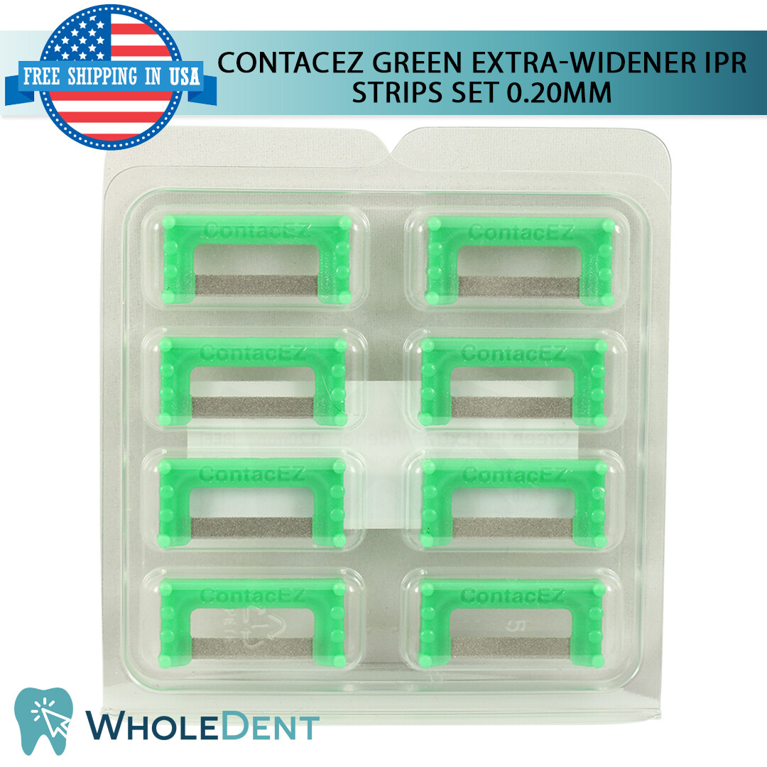 ContacEZ Green Extra Widener IPR 8 Strips Orthodontic Interproximal Reduction