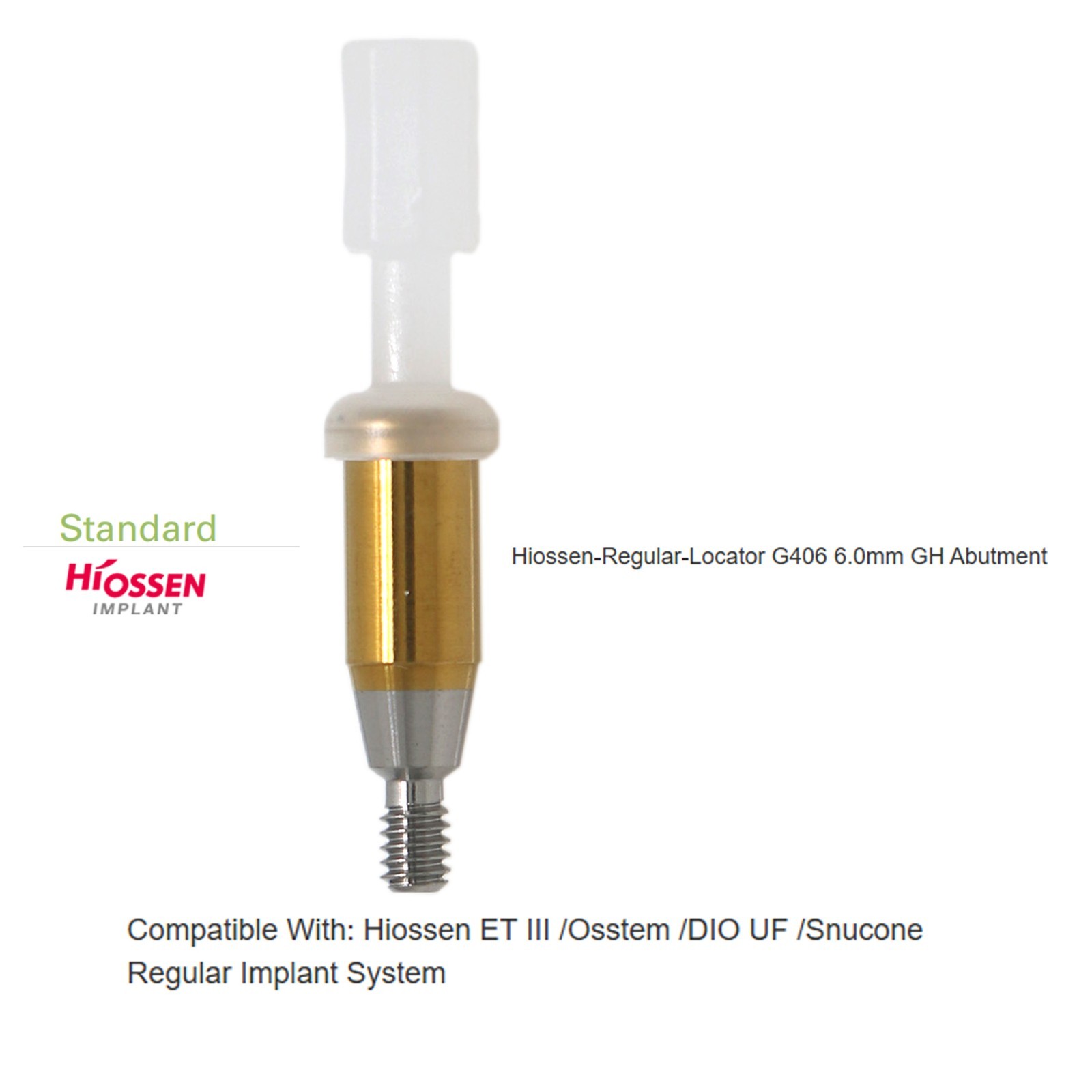 Overdenture Locator Abutment Regular/Mini Hiossen ET Platform Compatible 1-7.0mm