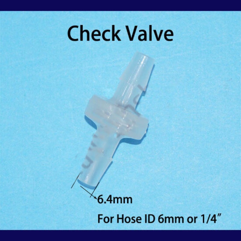 1/2/3/4/5/6mm Inline Plastic Check Valve 1/16 3/32 1/8 3/16 inch in Hose Barb