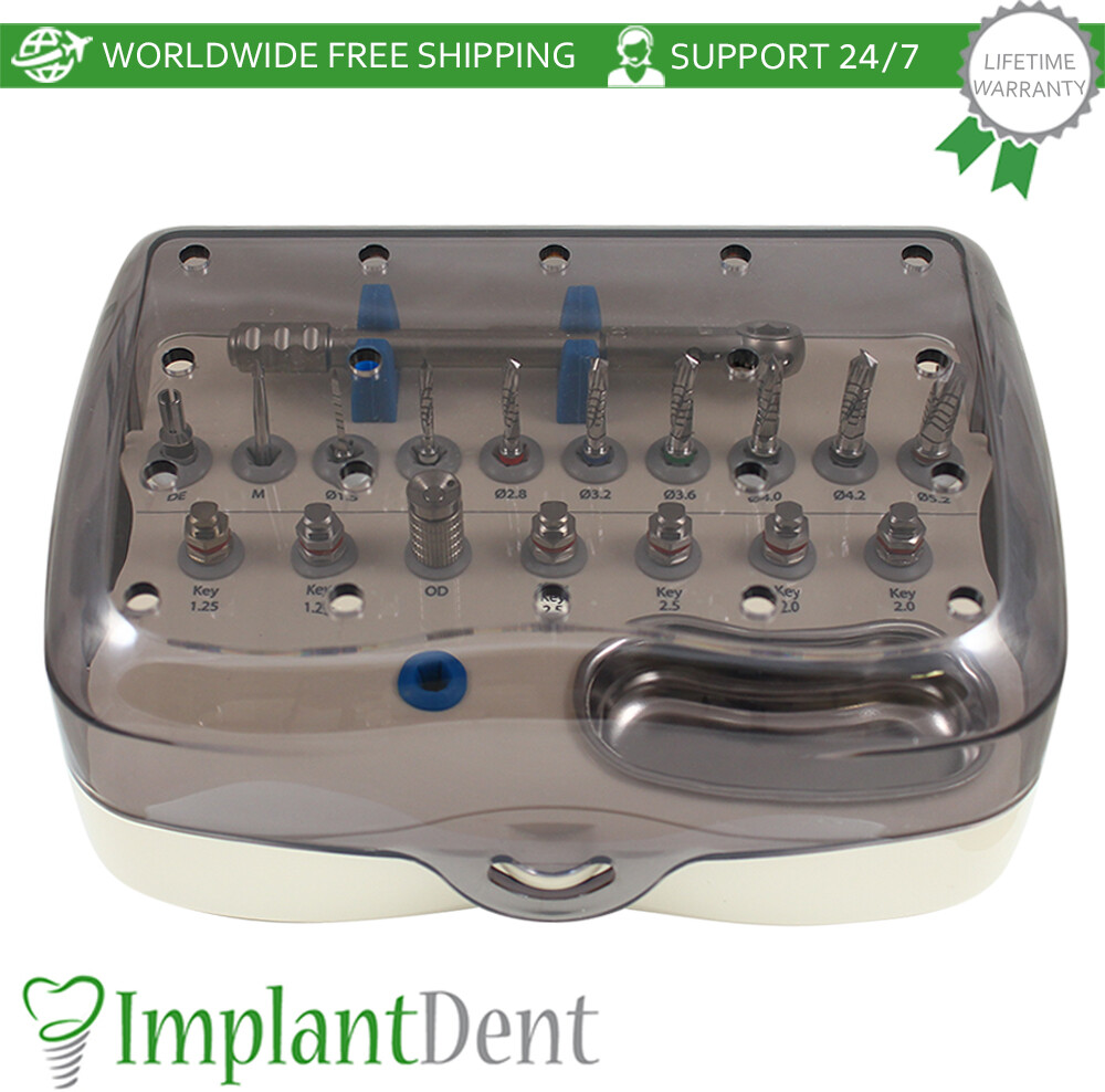 Dental Prime Kit Box Conical Connection Content Plastic Stainless Steel Lab Tool