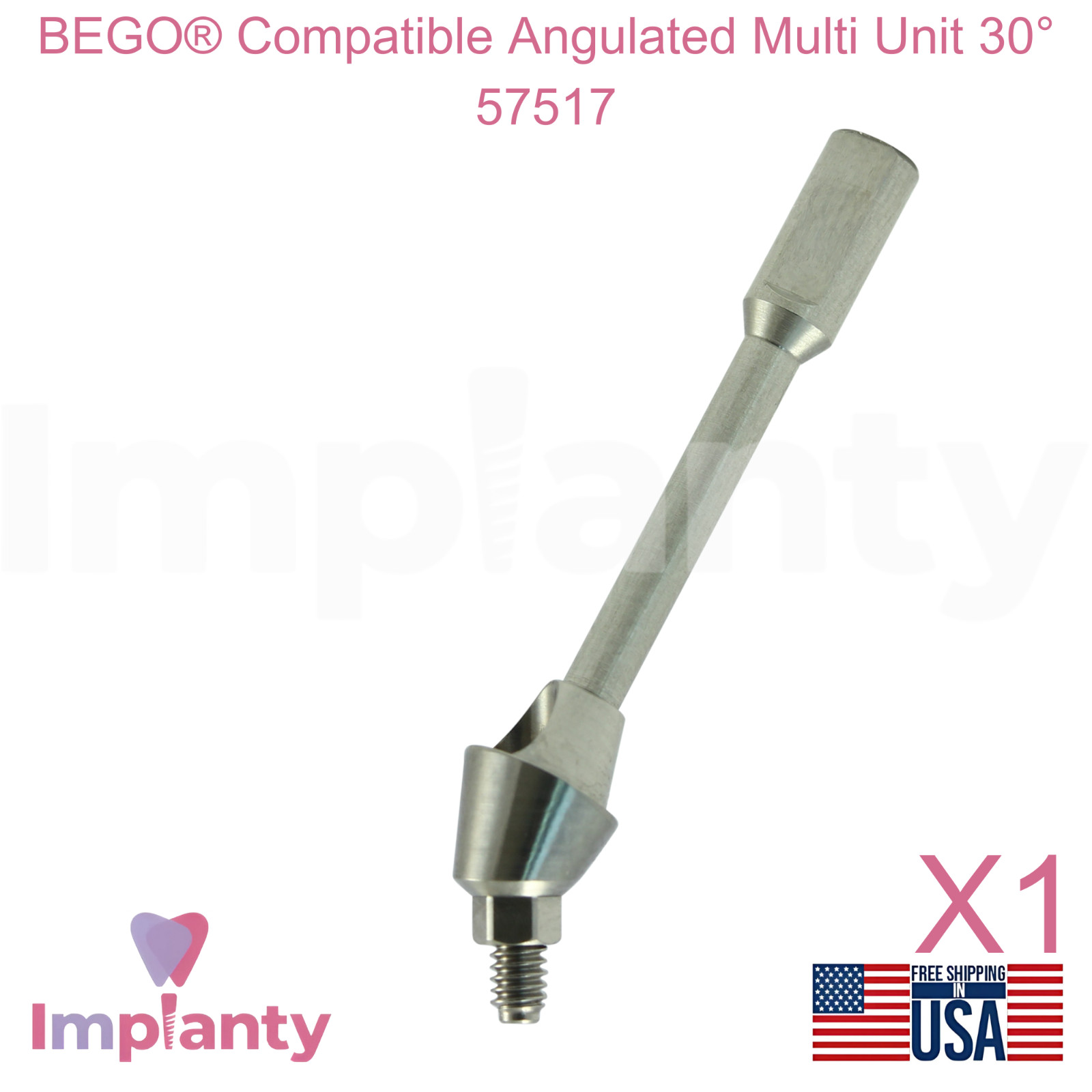 Bego® Compatible Angulated Multi Unit 30° 57517 Prosthetic Ø3.25mm & Ø3.75mm