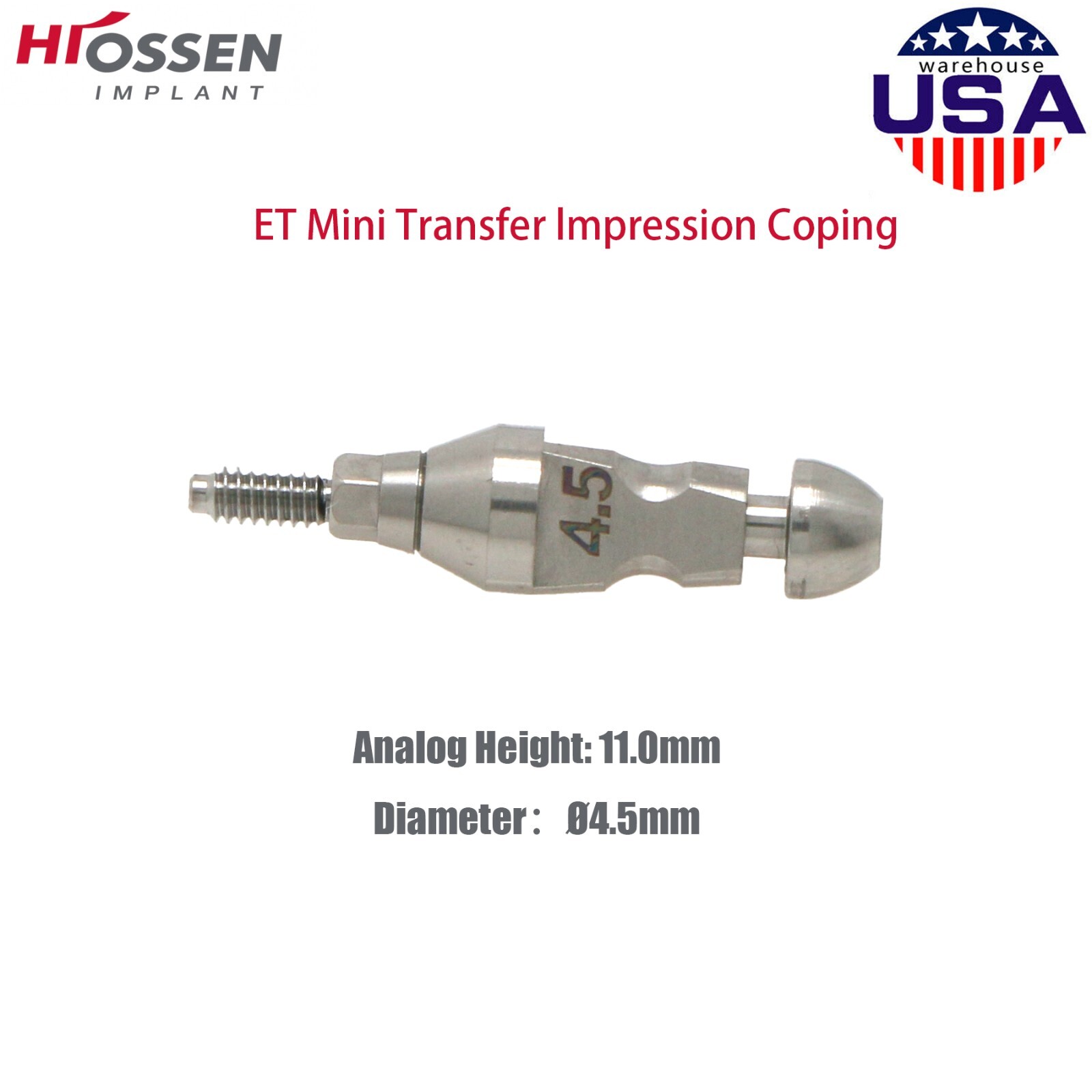 US Fits Hiossen Osstem ET Healing Abutments/Locator/Impression Caps Coping M/R