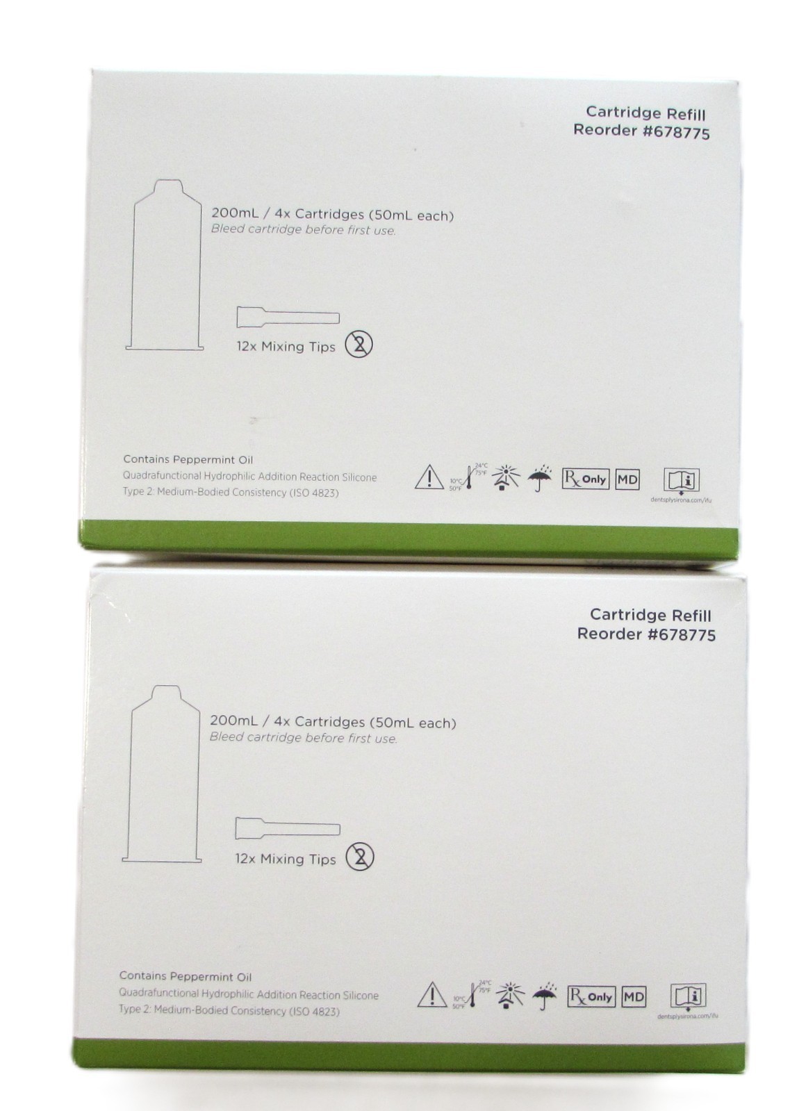 Set of 2 Dentsply Aquasil Ultra Impr Material 8 x 50ml HEAVY BODY Reg Set 678775