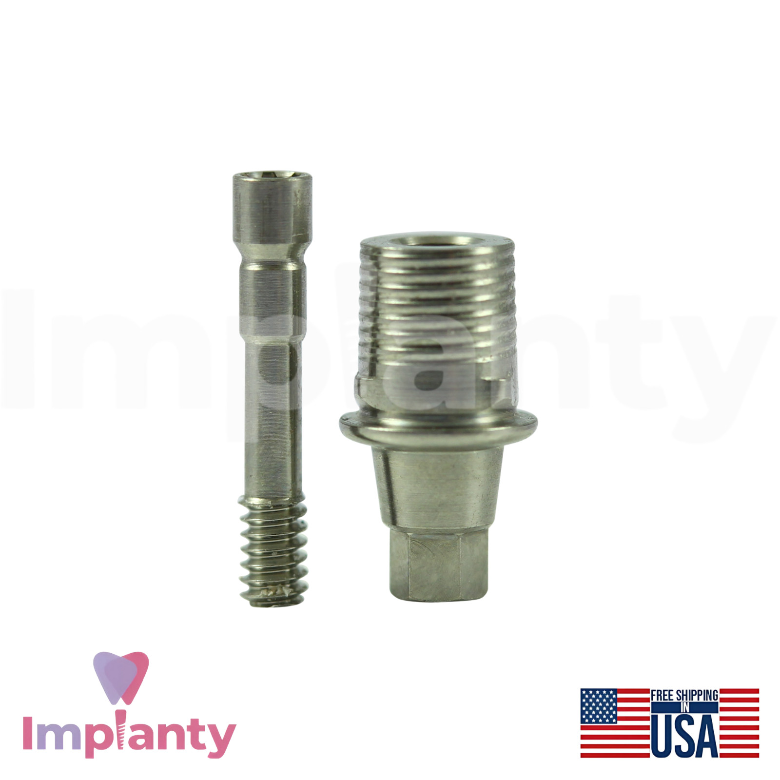 5x Neodent GM Compatible Titanium Base Ø4.5mm Prosthetic Grand Morse Connection