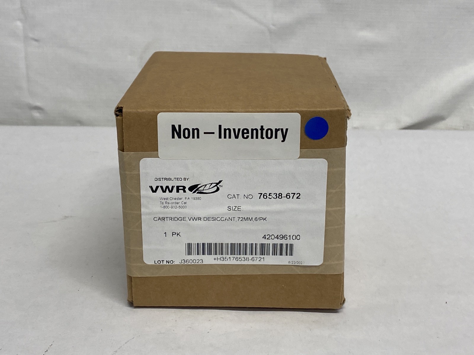 (6/Pk) AVANTOR VWR Reusable Silica Gel Desiccant PP Cartridges 76538-672