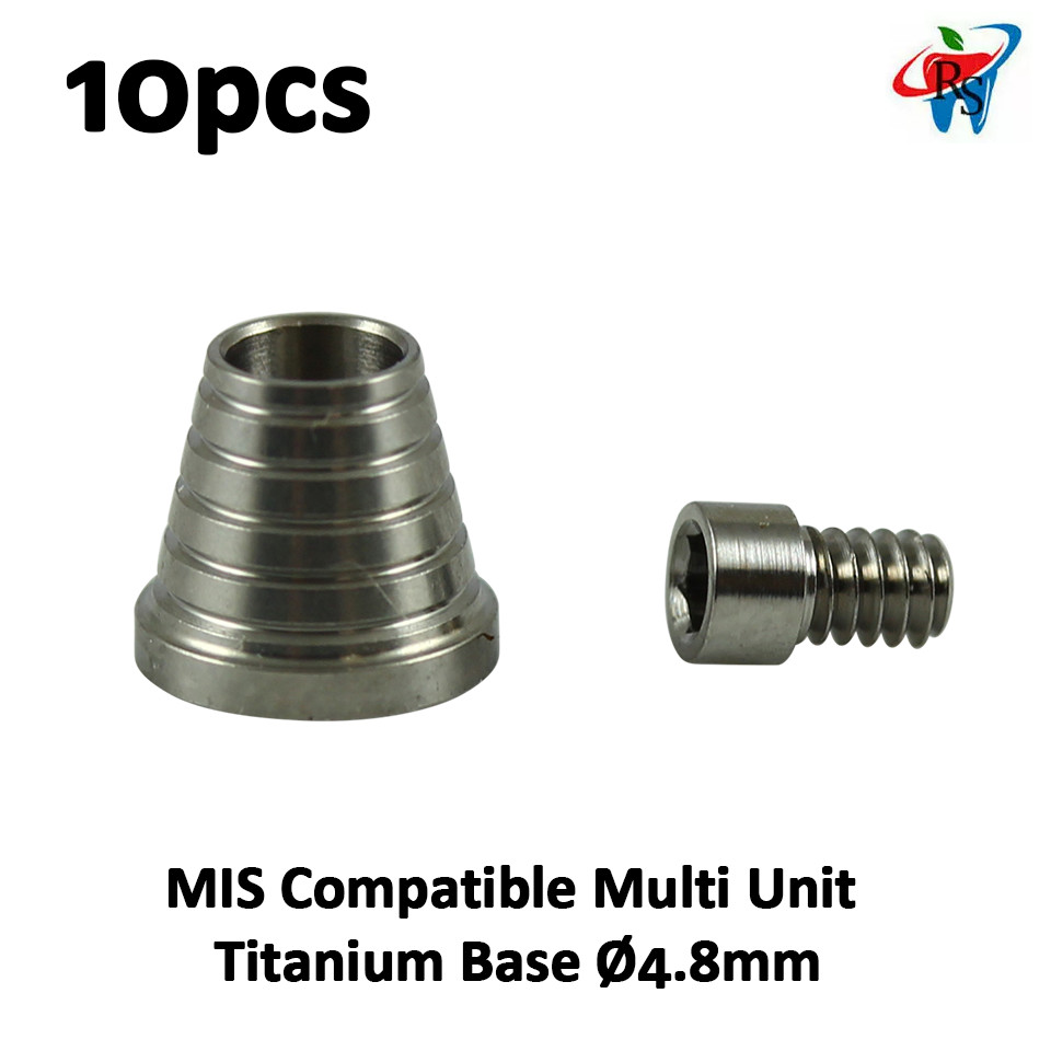 10pcs Dental Titanium Base Ø4.8mm Compatible With MIS Multi Unit System