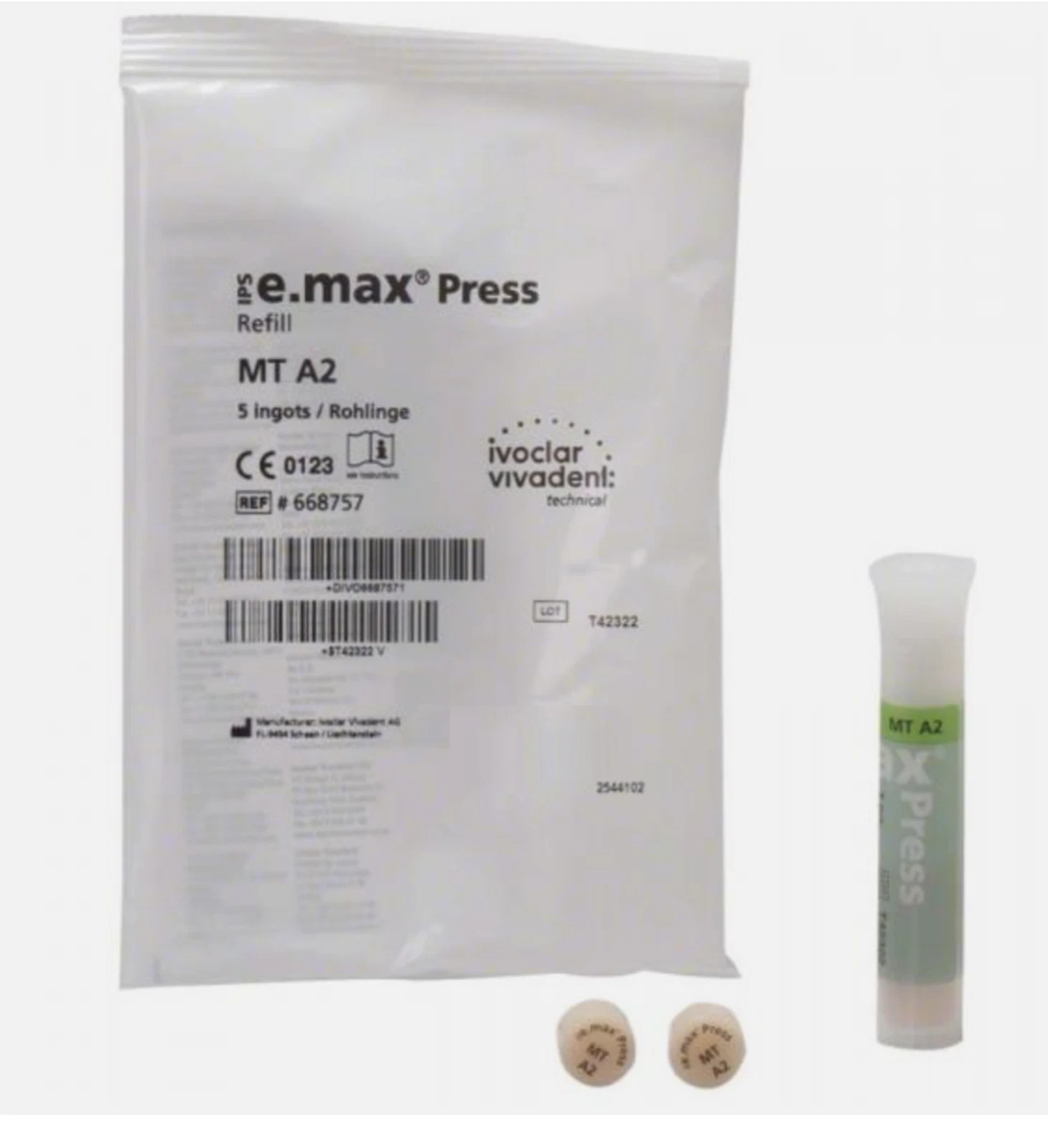 Ivoclar IP.S Emax Press 5 Ingots MT-A1 A2 A3 B1 ema.x