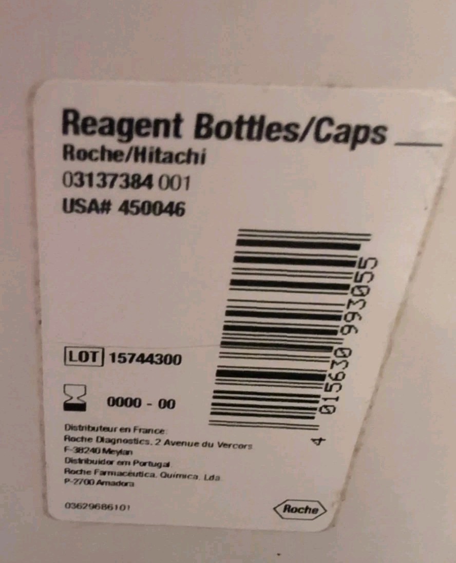 Roche Cobas Elecsys reagent bottles 10 X #1 50ml 10x #2 50ml 03137384 US#450046