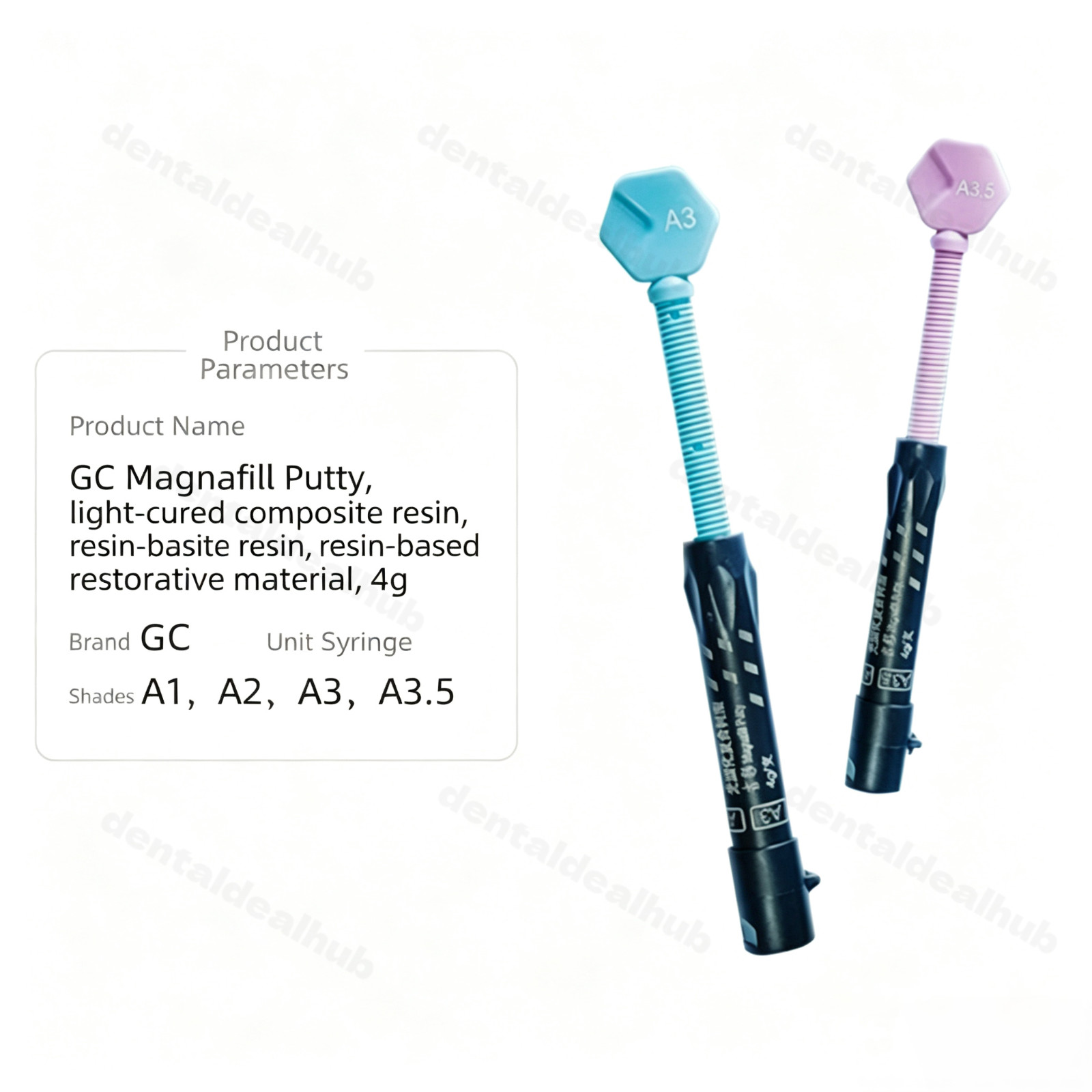 GC Magnafill Putty Light Cure Composite 4g A1 A2 A3 A3.5
