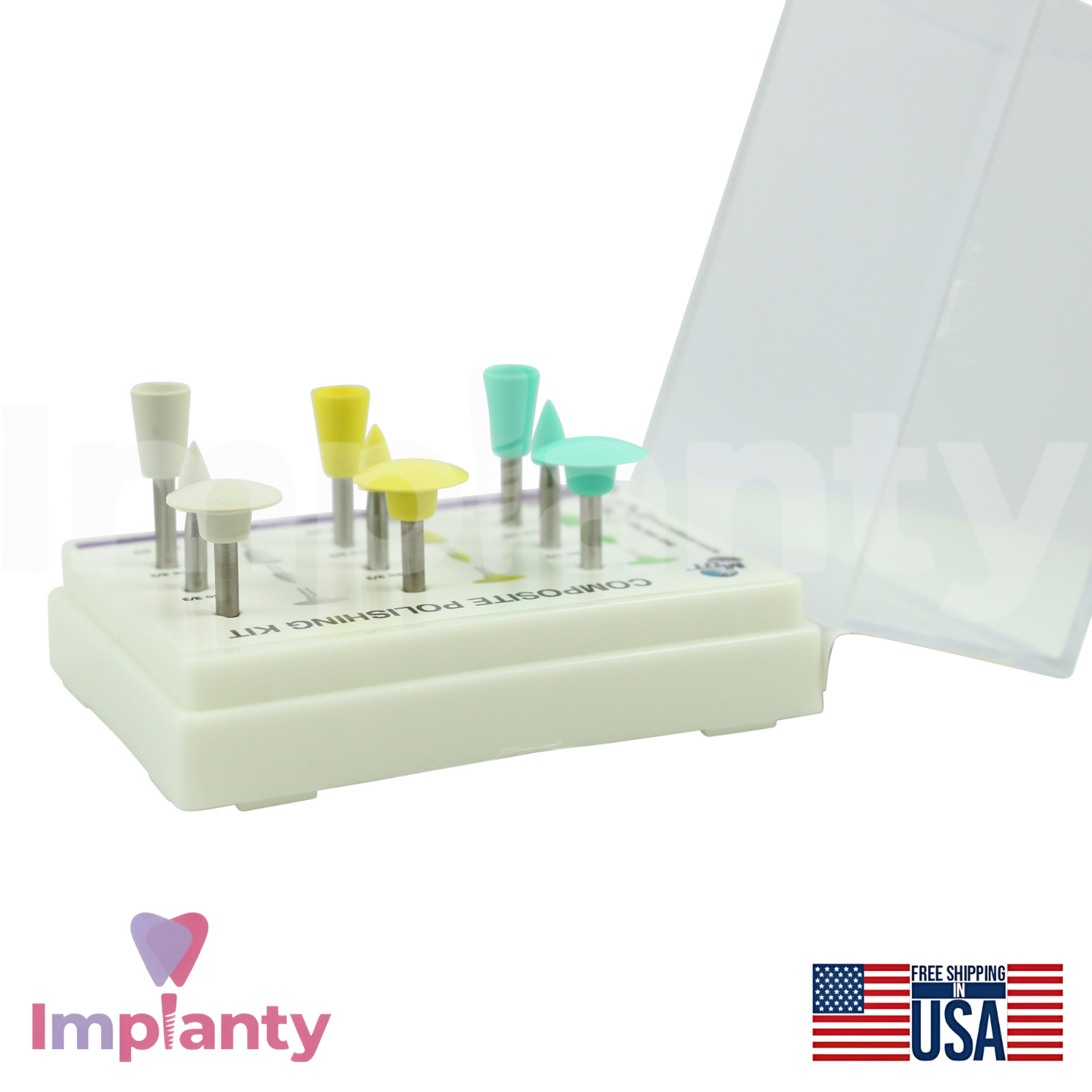 MDT Composite Dental Polishing Kit 3 Step System For High-Gloss Finish