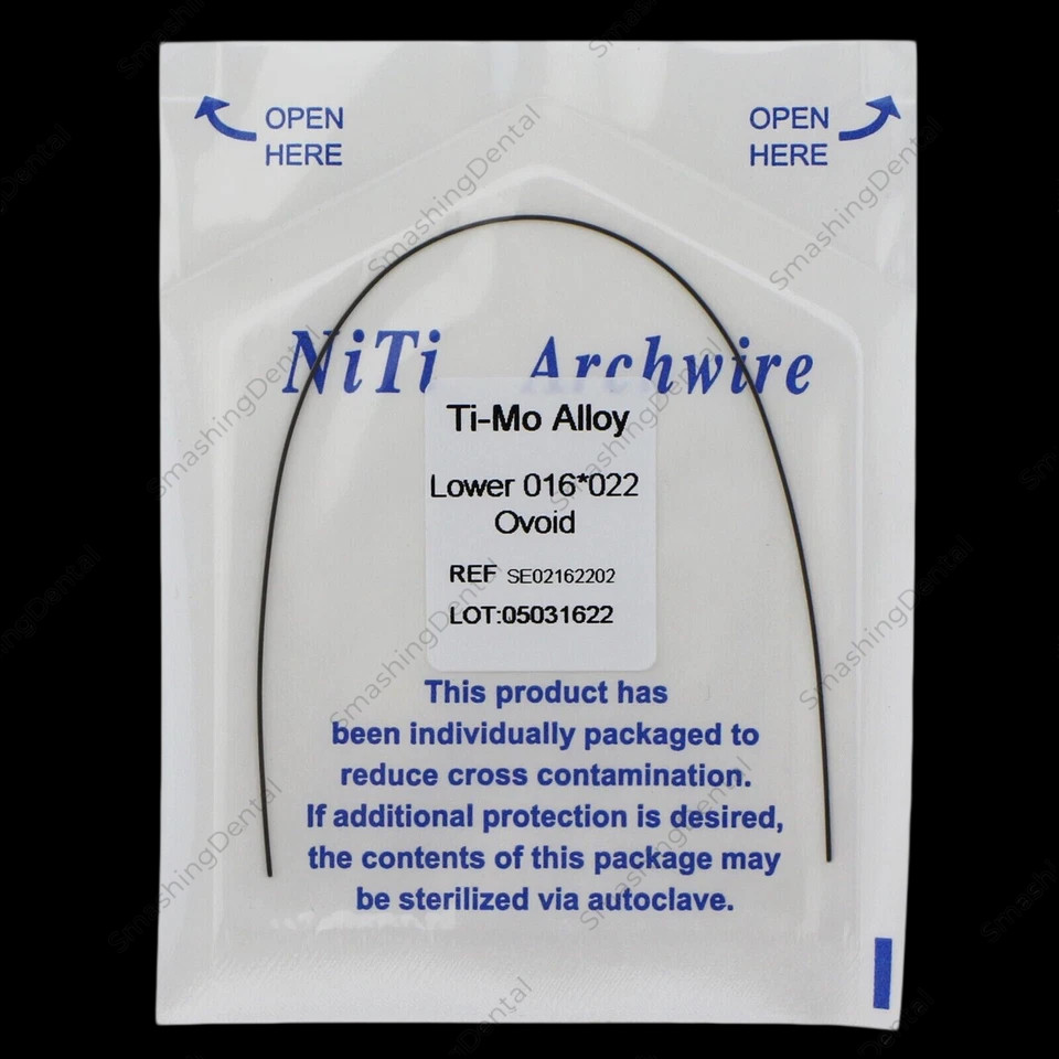 Dental Orthodontic Arch Wires TMA Titanium Molybdenum Alloy Rectangle Braided