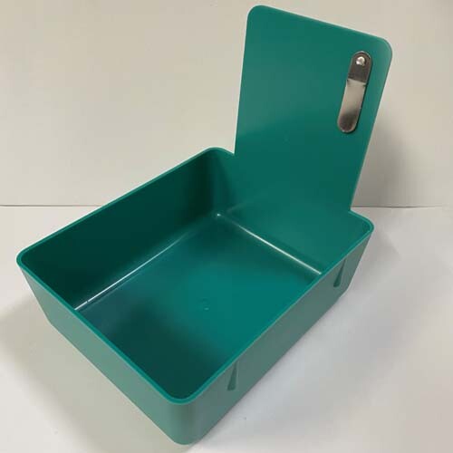 Teal Dental Lab Pan w/ Stainless Steel Clip 12pk 7″ x 5¾” x 2½” Made in the USA