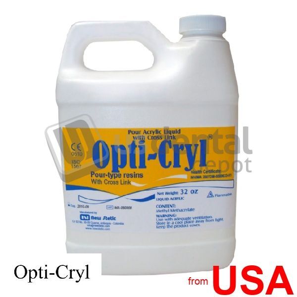 OPTI-CRYL Pour Monomer only 32oz/Quarter Gallon New Stetic #81198 100912