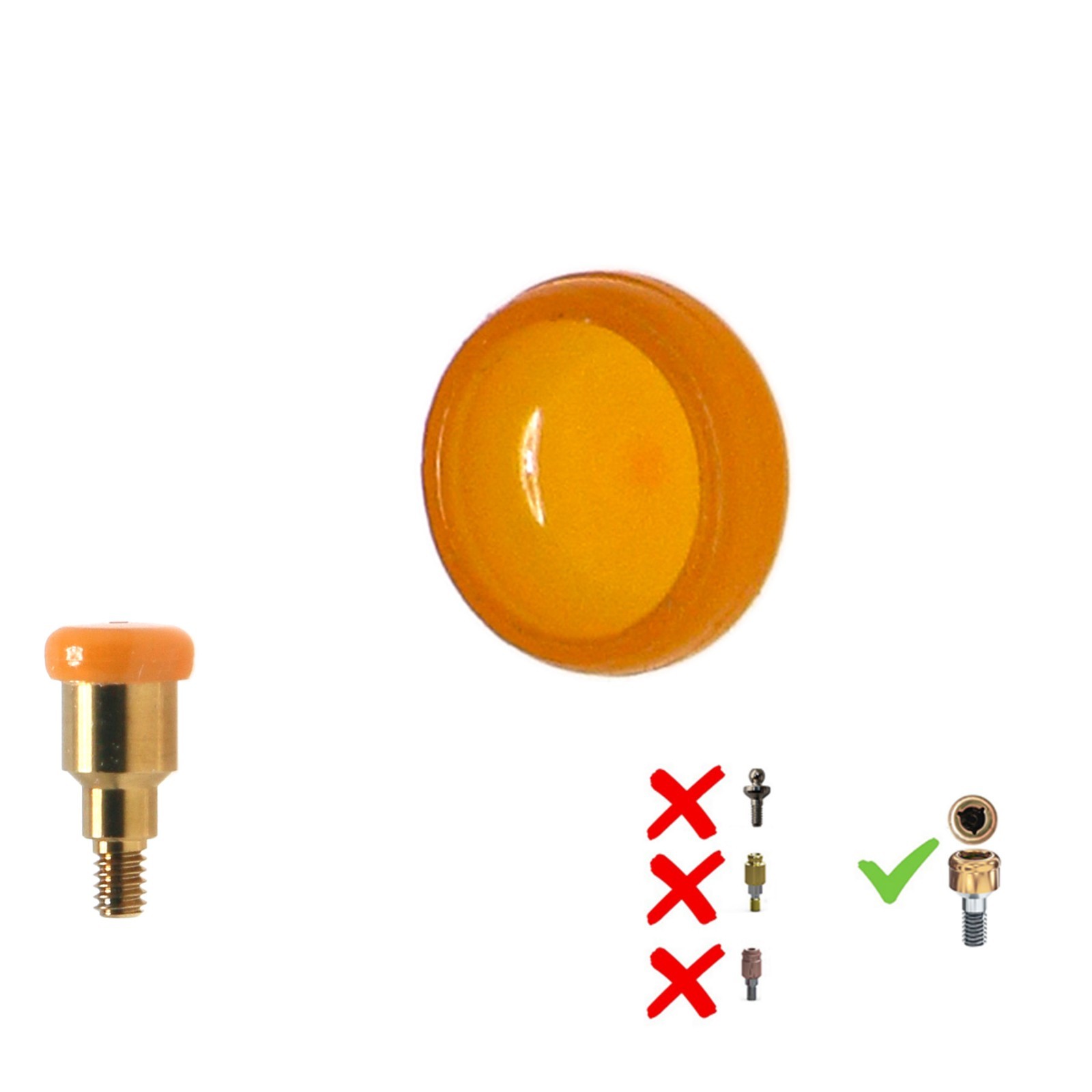 Titanium Overdenture Abutment for Nobel Active Implant NP/RP Zest Locator Males