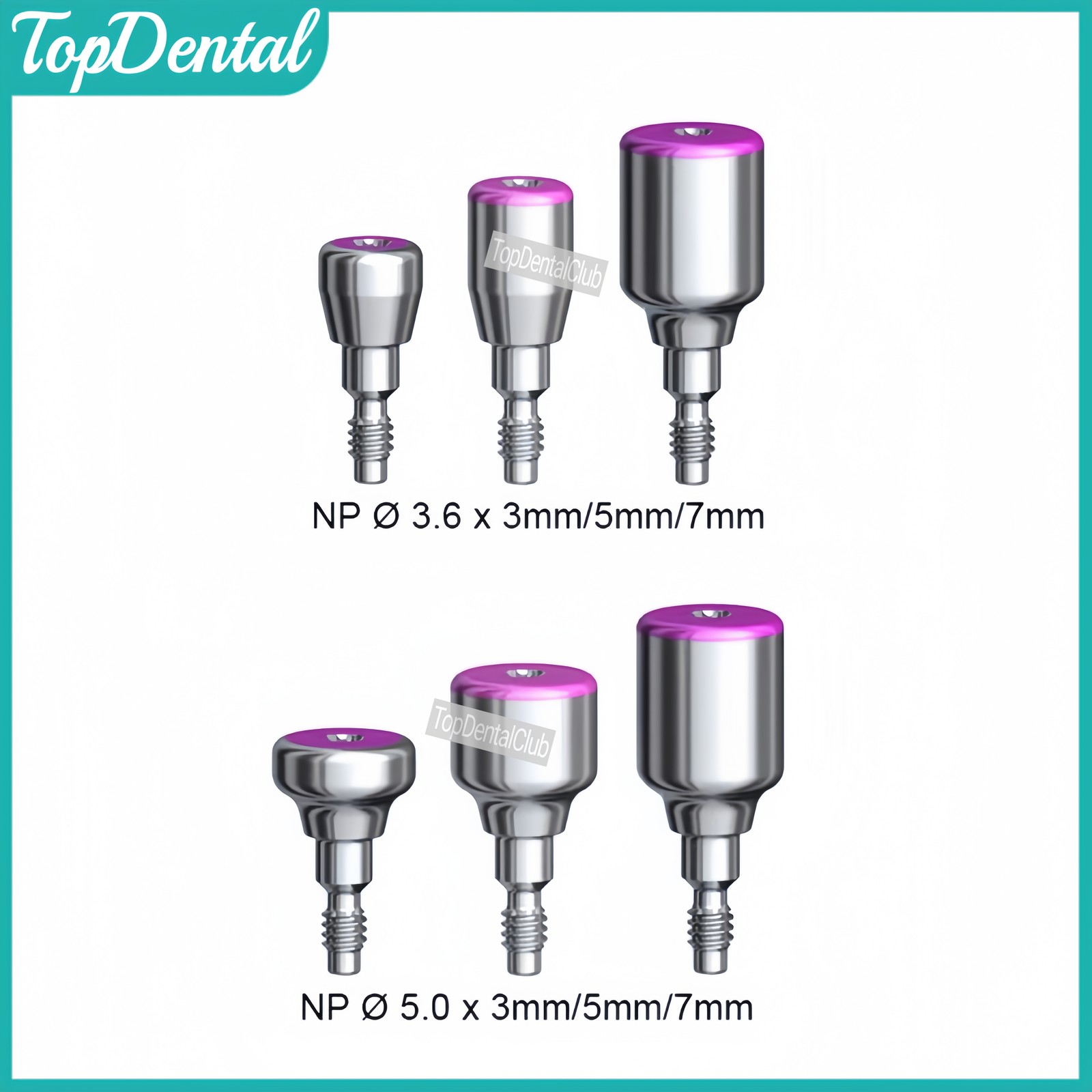 NP Dental Healing Cap Abutment Accessories Conical Connection Fits Nobel Active