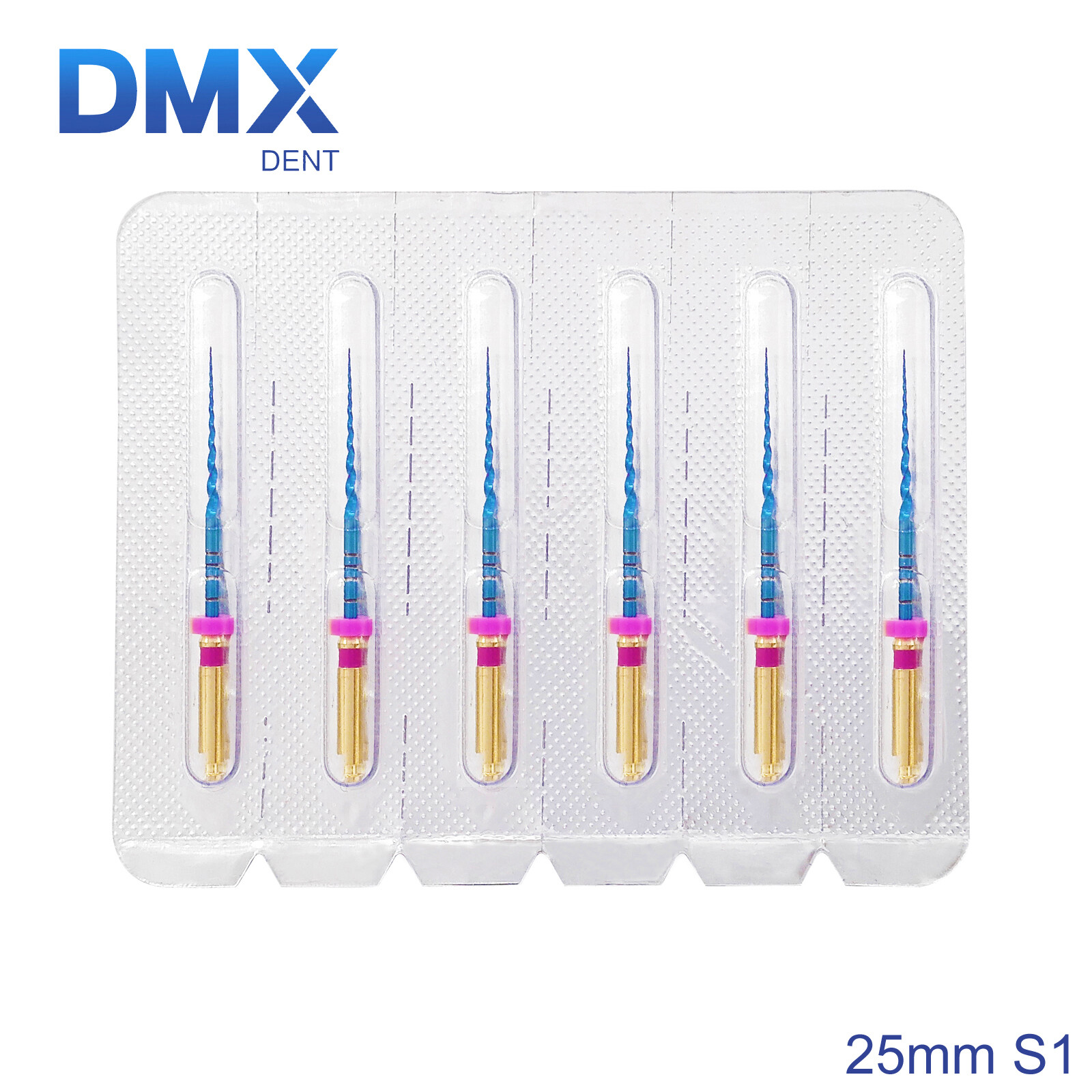 DMXDENT Dental Endo PT-Blue Root Canal Endodontic Niti Rotary Files 21/25/31MM