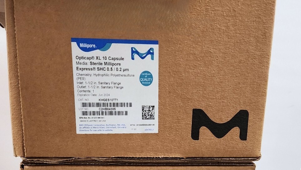 Millipore KHGES10TT1 Opticap XL 10 Capsule Express SHC 0.5/0.2µm Sterile