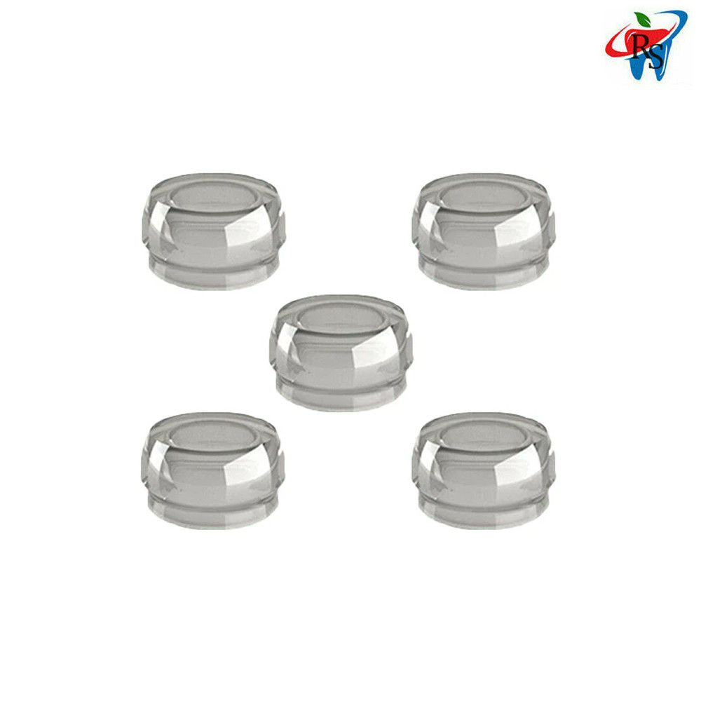 5pcs Dental Clear Silicone Caps Standard Retention 1800gr For Loc In Attachment