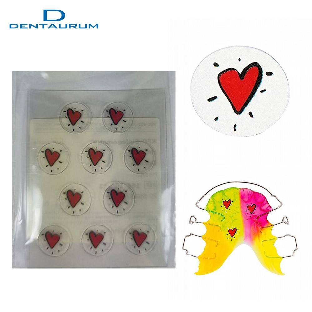 Dental Dentaurum Ortho Decals For Orthocryl Acrylic Appliances Decorative 20pcs