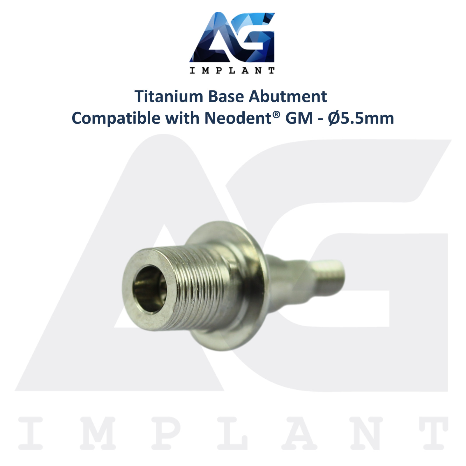 5 Titanium Base Prosthetic Neodent® GM Fixture Compatible Ø5.5mm CAD/CAM