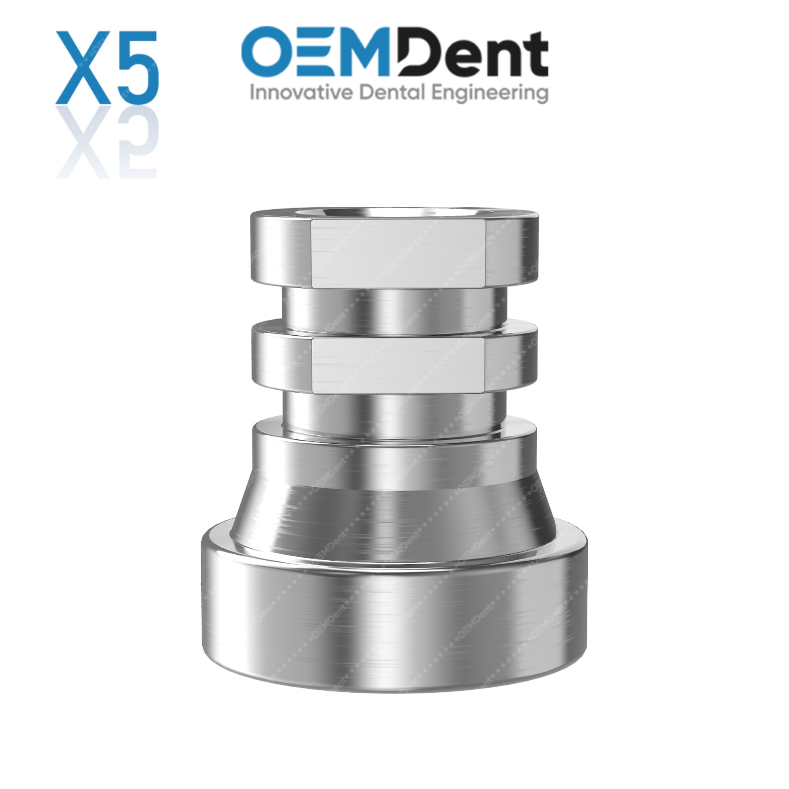 5x Dental Short Titanium Sleeve Compatible Multi Unit Abutment 1.4mm Int Hex