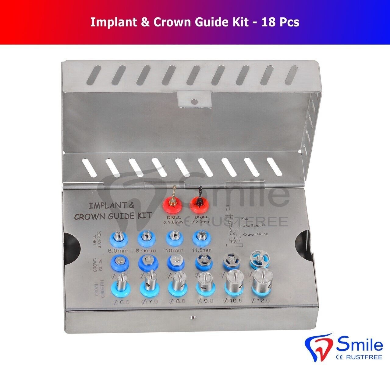 Dental Implant & Crown Guide Drill Kit Perfect Positioning Guide Kit FDA Approve