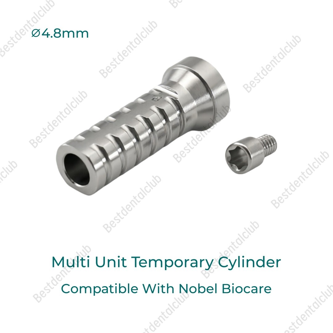 Titanium Temporary Cylinder Ti MU Sleeve Multi Unit 4.8mm Abutment Fit NOB