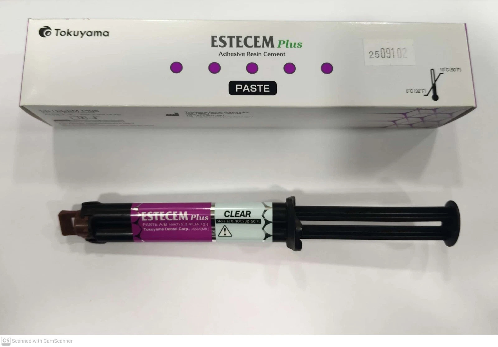 Dental ESTECEM PLUS Superior Adhesive Resin Cement Dual Cure 4.7gm CLEAR SHADE