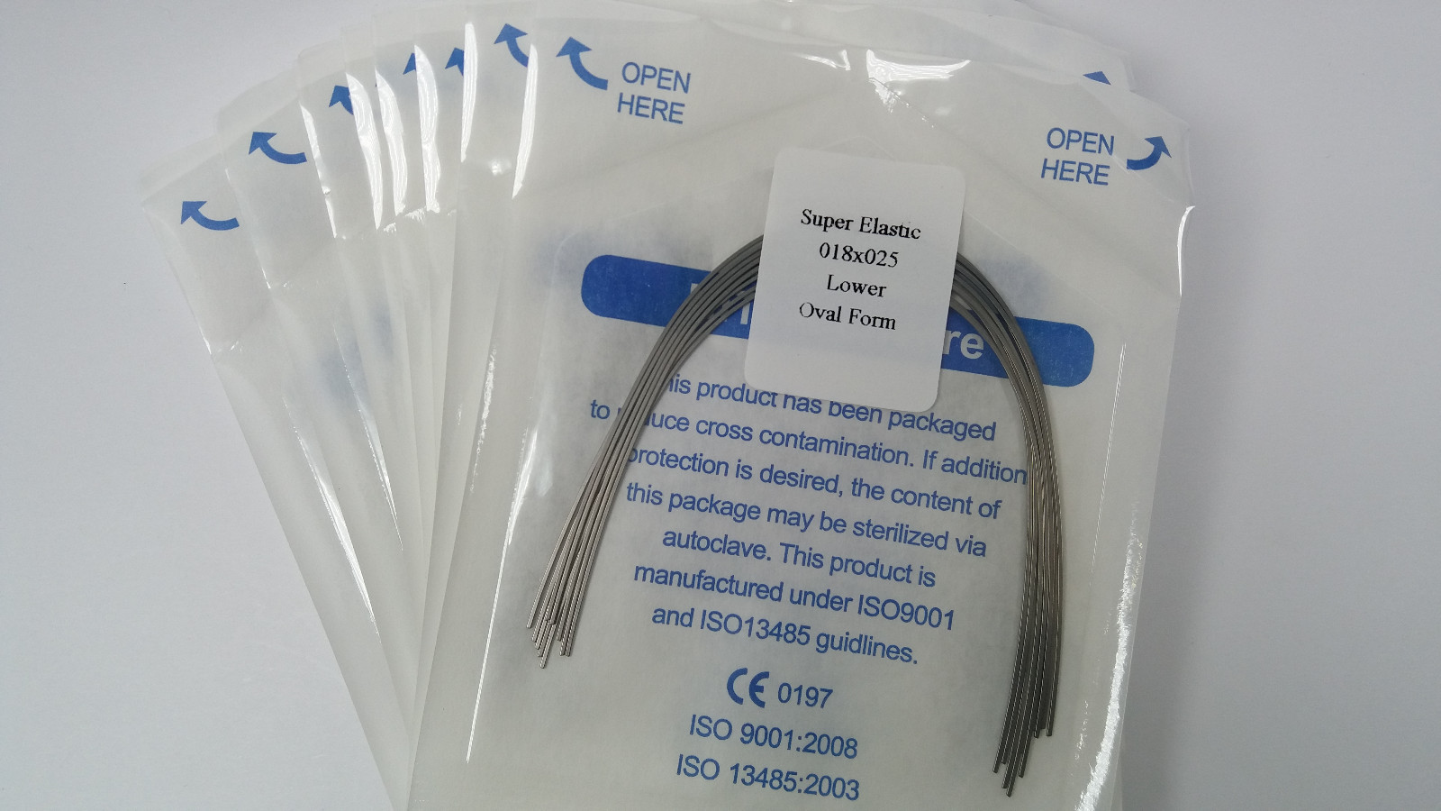Dental Orthodontic Arch Wires Rectangular Niti Super Elastic Oval Ortho 10 Packs