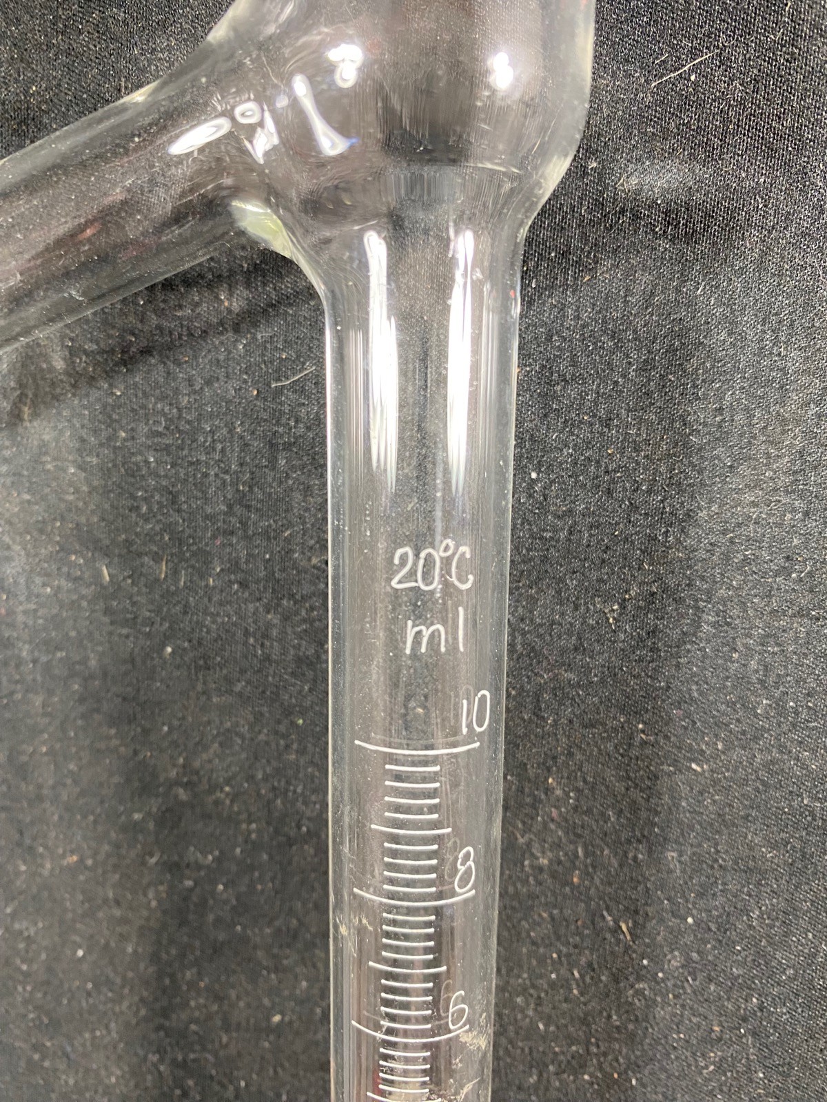 Laboratory Glass 10mL Stopcock 24/40 Barrett Moisture Test Receiver