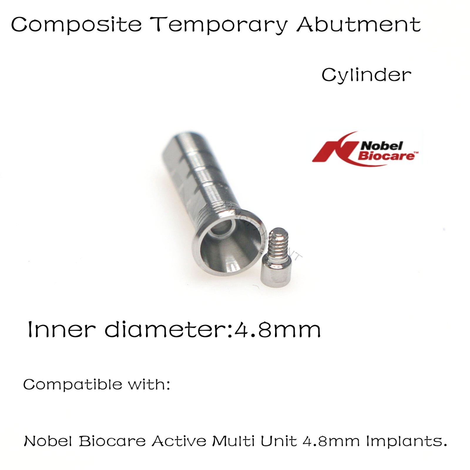 Dental Hiossen/Nobel/Adin Temporary Cylinder Ti fits Multi-unit Abutment