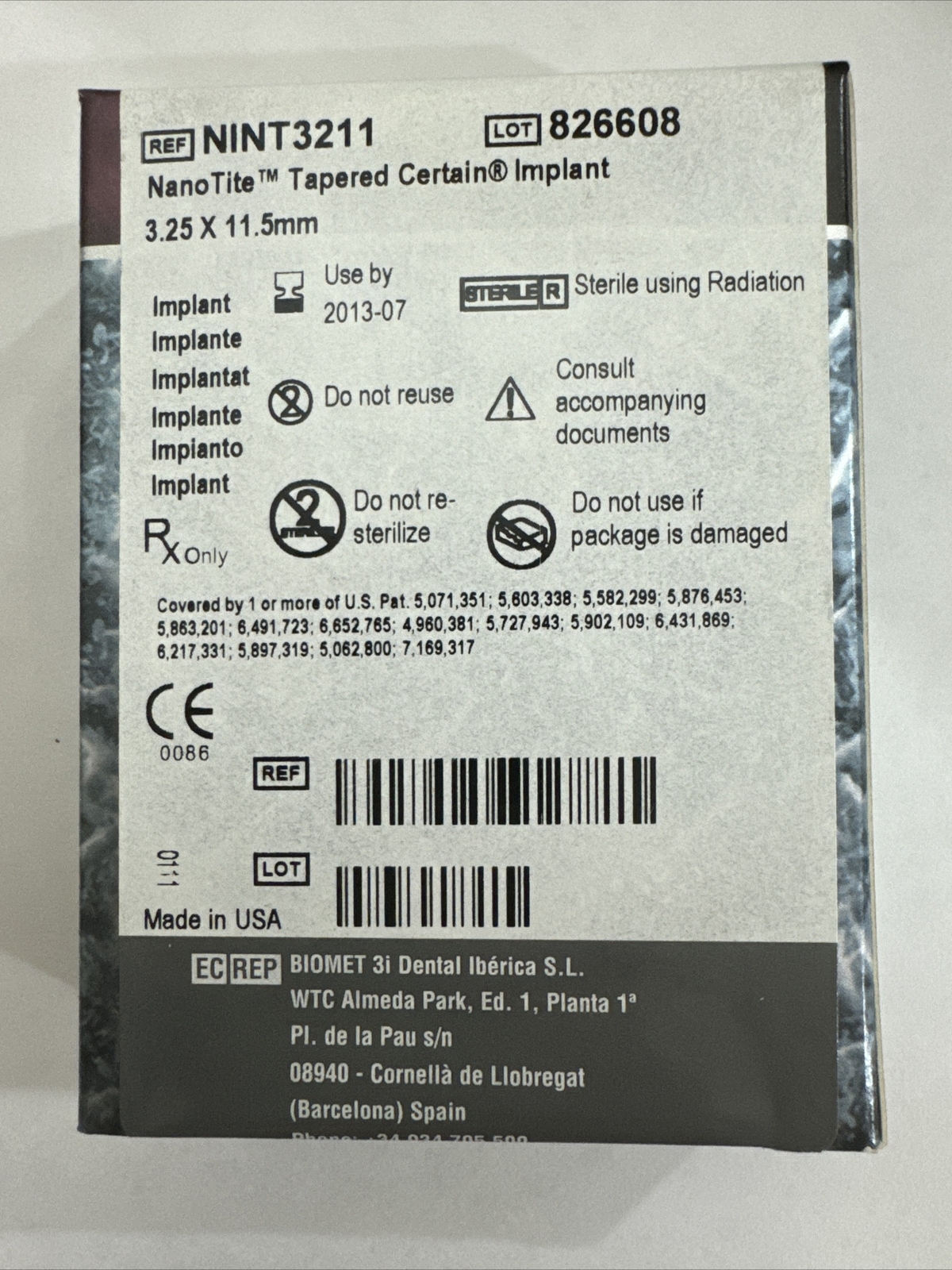 biomet 3i Dental Imp Lot Of 3