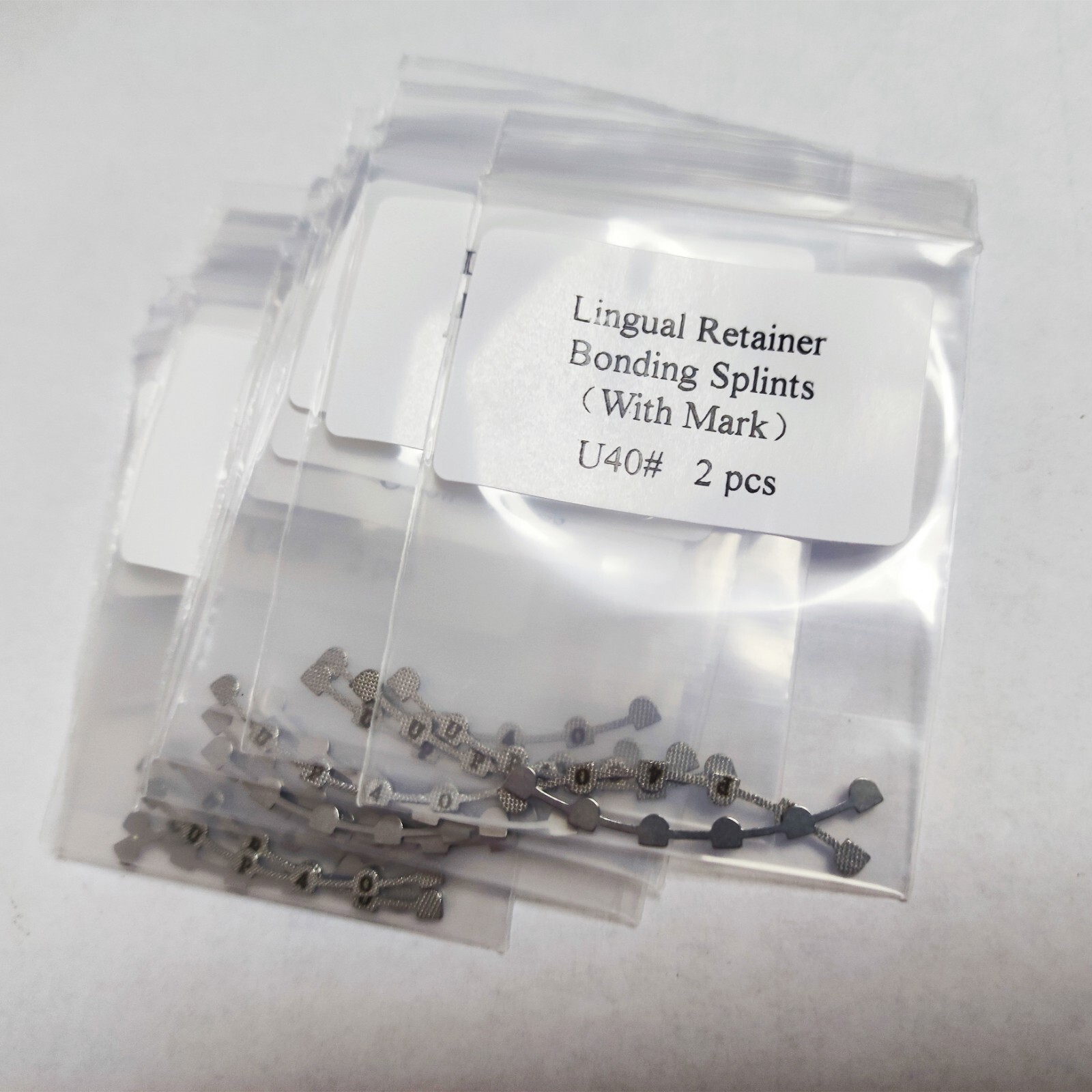 10 Packs 20Pcs Orthodontics Lingual Retainer U40 Mesh Base With Mark 2pcs/pack