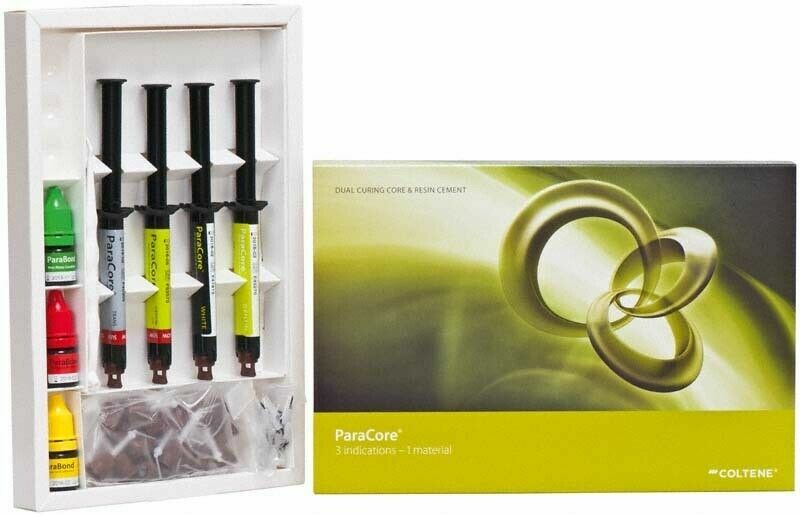 Coltene ParaCore kit Dual Cure Core Buildup Luting Restoration Fast Ship