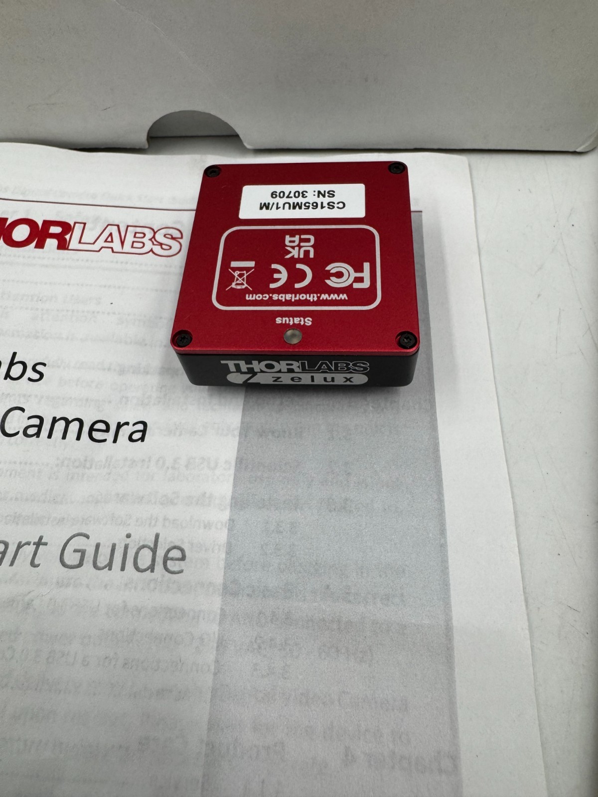 Thorlabs Zelux 1.6MP Mono CMOS Camera USB 3 Metric CS165MU1/M UK VAT DHL