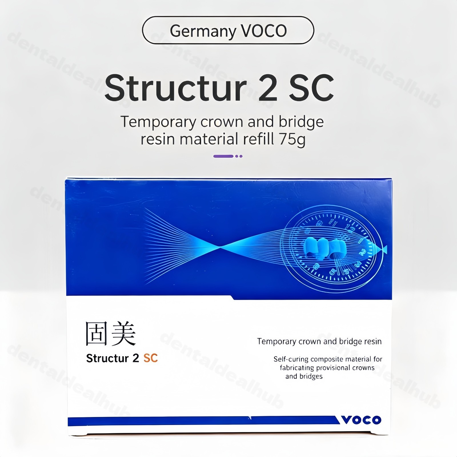 Voco Structure 2 SC Self-Curing Temporary Crown & Bridge Material Cartridge 75g