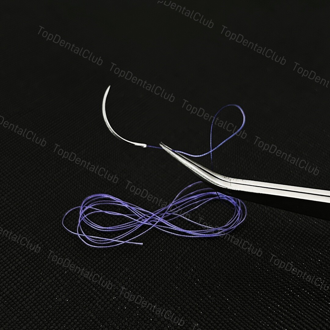 PGA USP 4-0 Dental Synthetic Absorbable Oral Surgical Suture 3/8 Reverse Cutting
