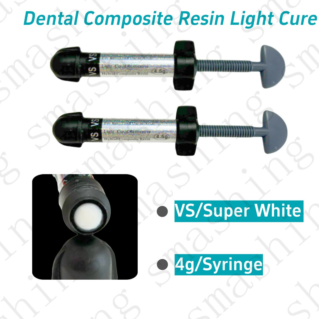 5Pcs Dental Composite Resin Light Cure Bright White Veneer Hybrid Aesthetic 4.5g