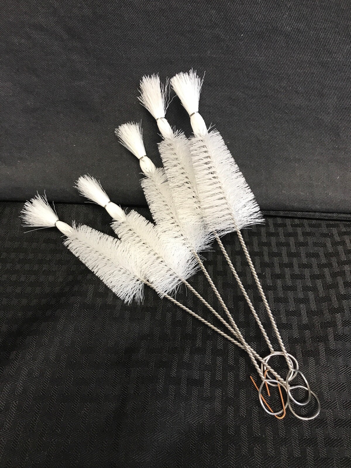 (5) Lab 1-3/4” OD Metal & Nylon Tree Shaped Wire Brush for Cleaning 10-1/2” L