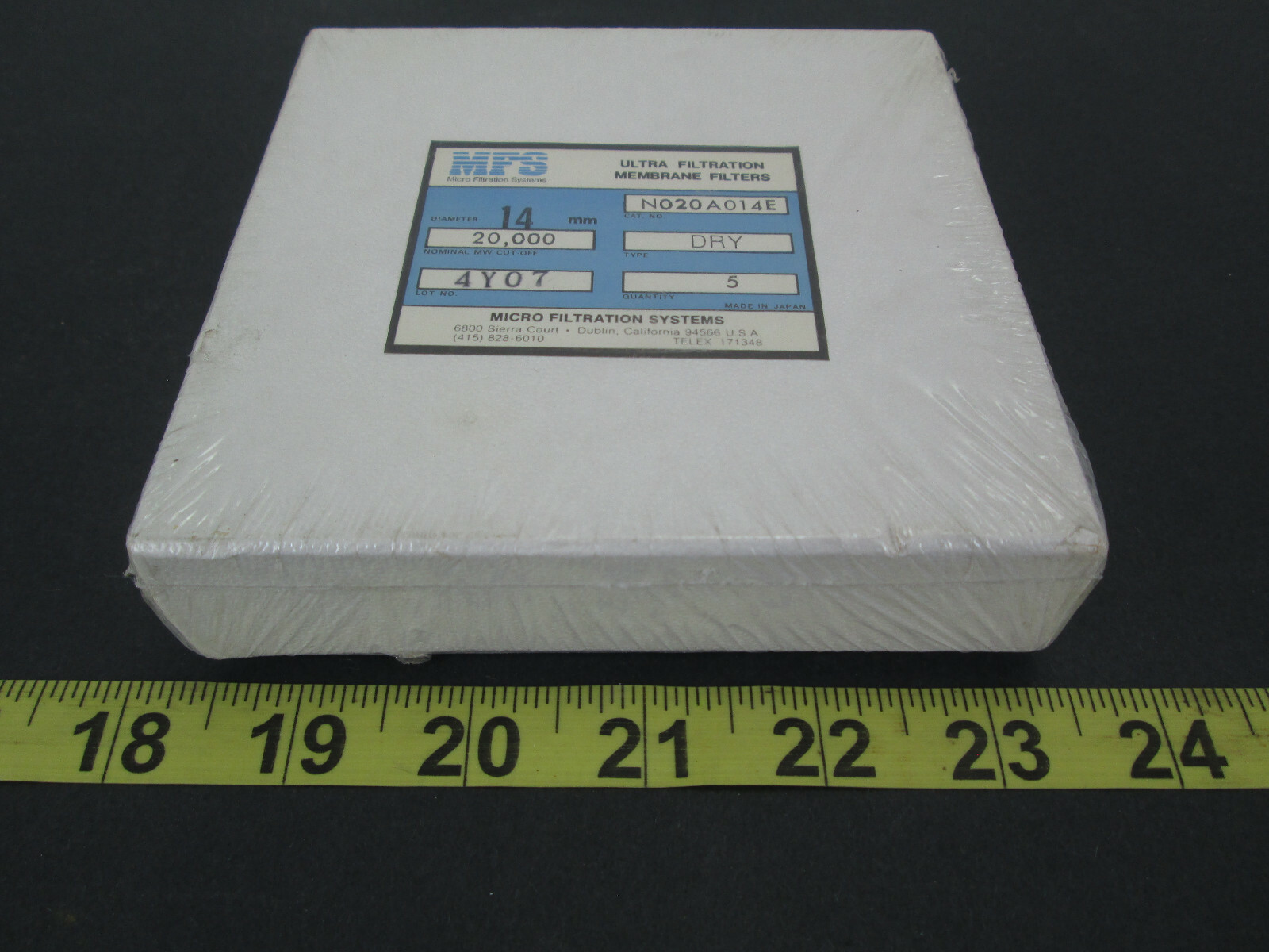New Old Stock Sealed MFS Ultra Filtration Membrane Filters 14mm Dry Package of 5