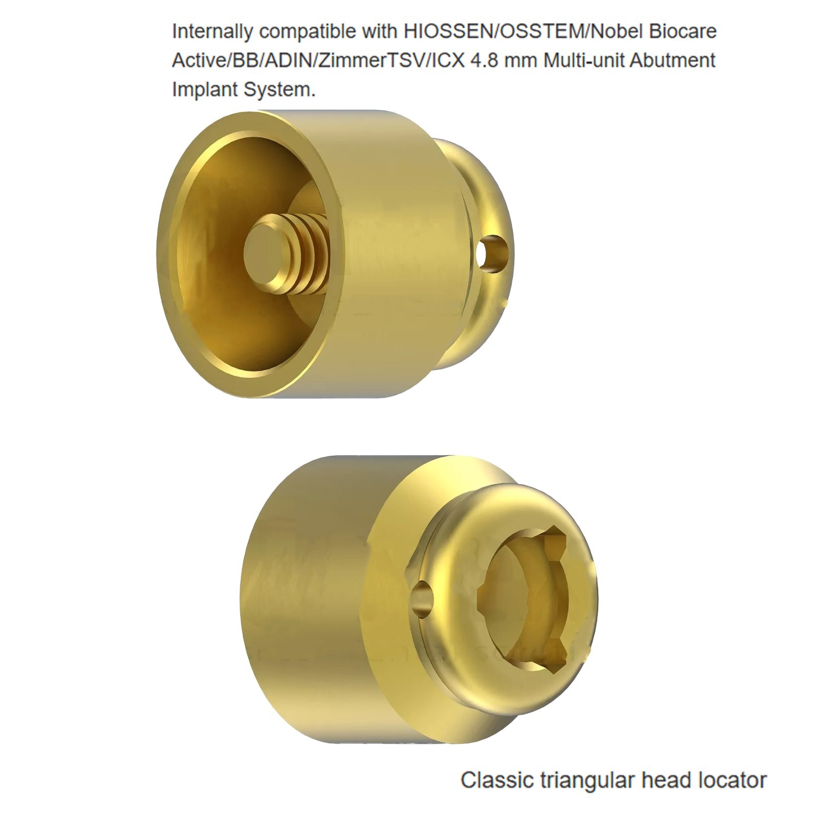 Hiossen/osstem/Zimmer/Nobel Straight/Angle 4.8mm MUA Universal Locator Abutment