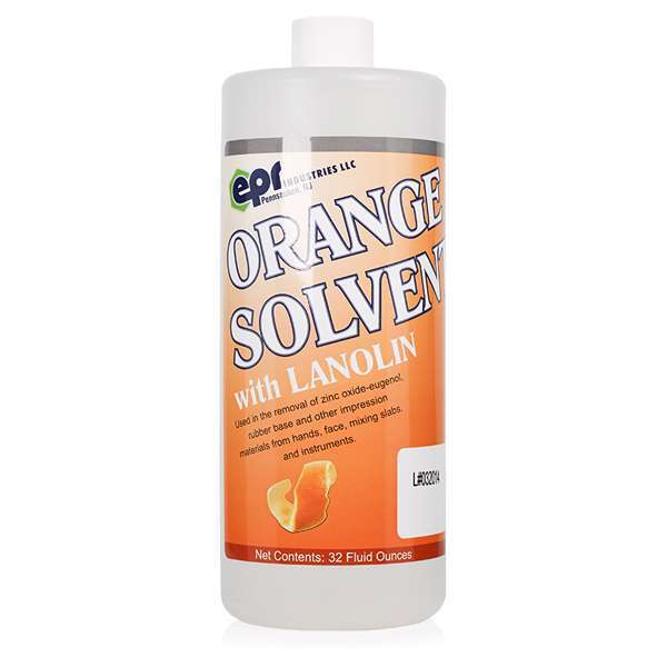 EPR Orange Solvent, 32 oz. Bottle with Lanolin – Removes Zinc Oxide-Eugenol