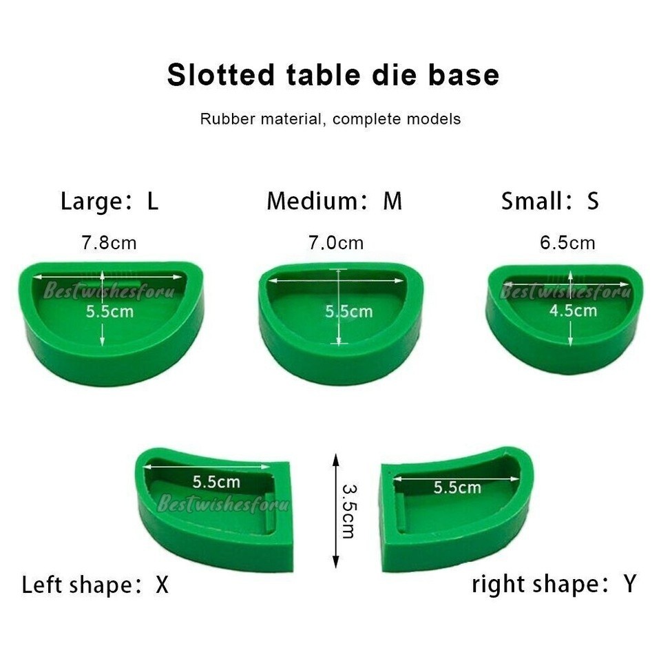Dental High Quality Silicone Rubber Plaster Model Former Base S/M/L/Left/Right